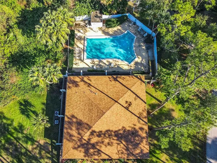 Aerial view of the community pool
